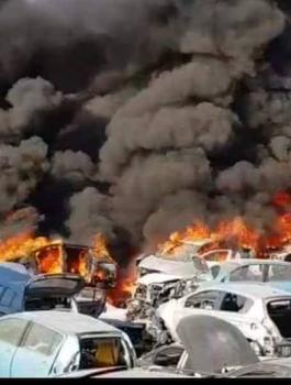 اندلاع جريق في مشطف للسيارة في عناتا