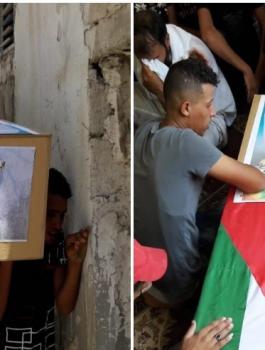 الشهيدة ايناس وطفلتها بيان 