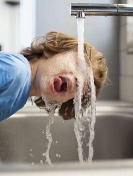 الشرب من الصنبور 