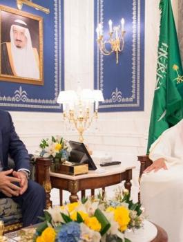 وزير الخارجية التركي والملك سلمان 