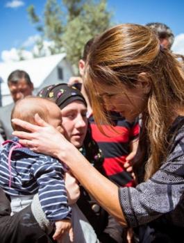 الملكة رانيا واللاجئيين 