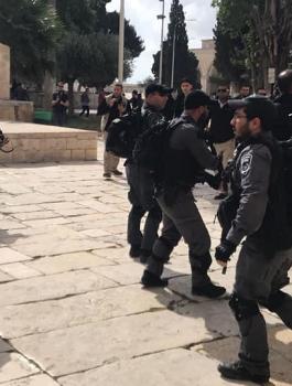 اعتداءات الاحتلال على حراس الاقصى 