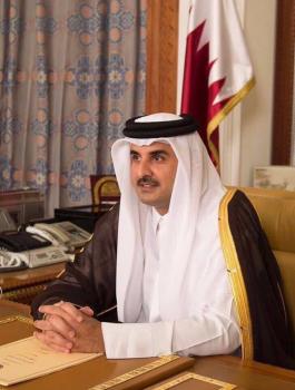 امير قطر ومخيم النصيرات