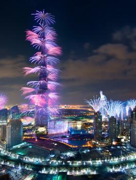 الغاء الالعاب النارية في دبي 