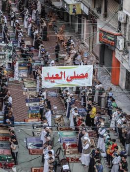صلاة العيد في فلسطين 