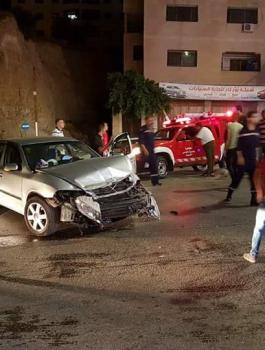 7 إصابات بحادث سير غرب نابلس