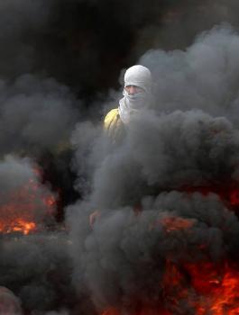 مواجهات في بلدة المغير برام الله 