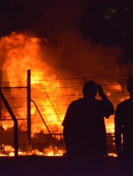 حرق روضة في رمانة 