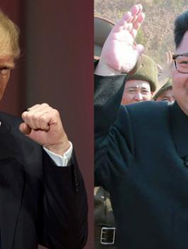 ترامب والزعيم الكوري الشمالي 