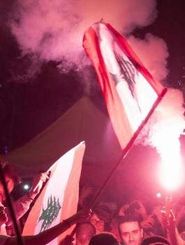 هجوم على المتظاهرين في لبنان 