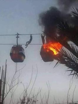 حريق تلفريك اريحا 