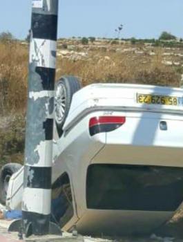 اصابة مستوطنين في عملية دهس جنوب بيت لحم 