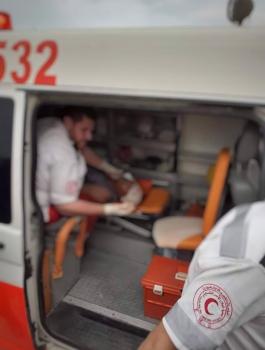 اصابة شاب في غزة  