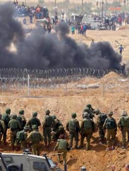 اصابات في مسيرات العودة بغزة 