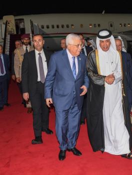 الرئيس عباس في قطر 