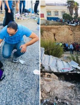 اصابة طلاب مدارس في حادث دهس بالخليل 