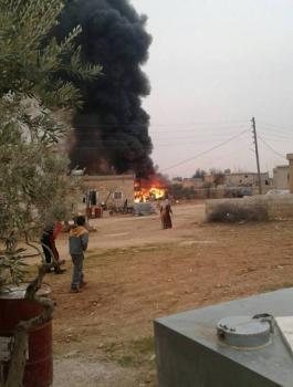 سقوط طائرة حربية روسية في ادلب 