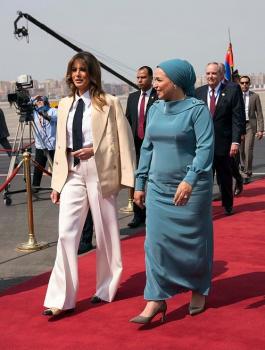 زوجة السيسي وميلانيا ترامب 