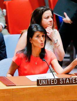 نيكي هايلي تقيم حفلاً استثنائياً للدول التي صوت ضد قرار إلغاء إعلان ترامب