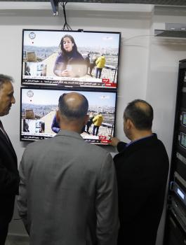 افتتاح اول محطة للاقمار الصناعية في فلسطين 