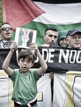 تظاهرة في امسترادم ضد اسرائيل 