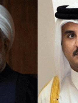 أمير قطر خلال اتصال هاتفي مع روحاني: نرحب بالتعاون مع ايران