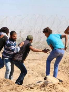 إصابة خطيرة لشاب بالرأس في مواجهات مع الاحتلال شرق غزة