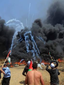 8 إصابات برصاص الاحتلال بمواجهات على حدود غزة