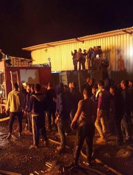 إخماد حريق في مصنع كرتون في برطعة