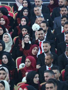 حفل زفاف جماعي في رام الله 