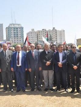 خيمة الاسرى بساحة السرايا بغزة