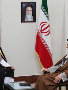 خامنئي وامير قطر وايران 