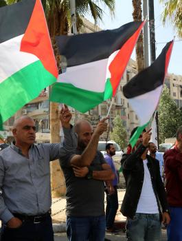 وقفة تضامنية مع الاسرى وسط رام الله 