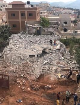 هدم منازل شهداء دير ابو مشعل 