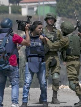 الاعتداء على الصحفيين الفلسطينيين 