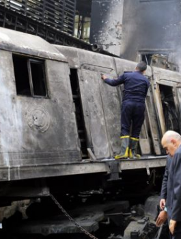 حريق قطارات في مصر 