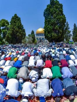 صلاة الجمعة في المسجد الأقصى برمضان 