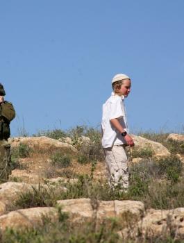 مستوطنون يعتدون على أراضي قرية قريوت