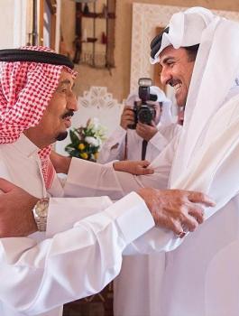 الملك سلمان وامير قطر