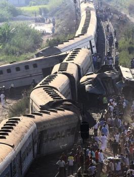 تصادم قطارات في مصر