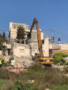 الهدم في العيسوية بالقدس