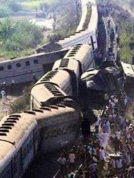 وفيات بتصادم قطارات في مصر