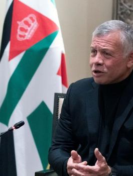 العاهل الاردني ووزير الخارجية الامريكي