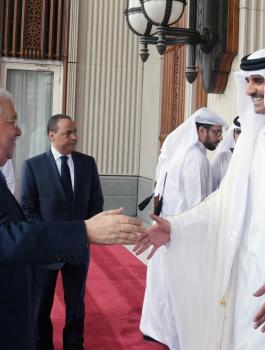 امير قطر وعباس