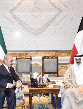 امير الكويت وفلسطين