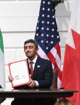 وزير الخارجية الاماراتي واسرائيل والفلسطينيين