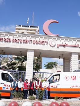 الهلال الاحمر الفلسطيني واوروبا