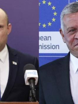 العاهل الاردني وبني غانتس