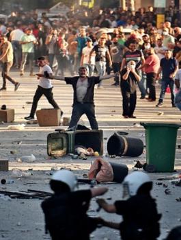 قمع المتظاهرين في رام الله