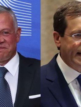 الرئيس الاسرائيلي والعاهل الاردني
